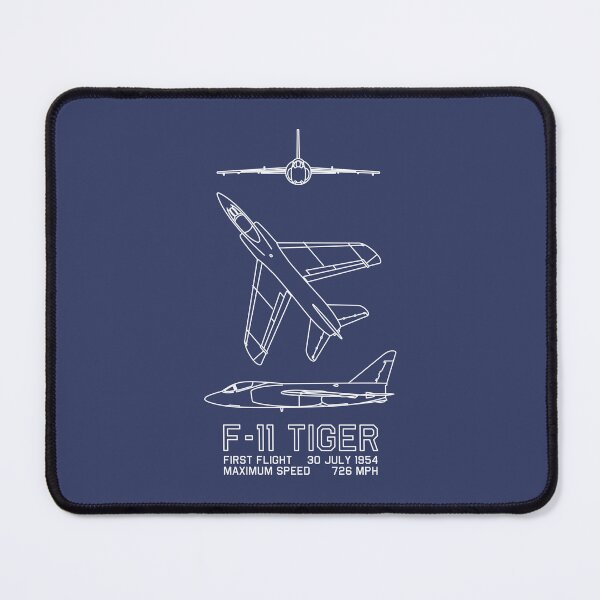 Item preview, F-11 Tiger American 1950s Jet Plane Blueprints Infographic designed and sold by MilitaryMart.