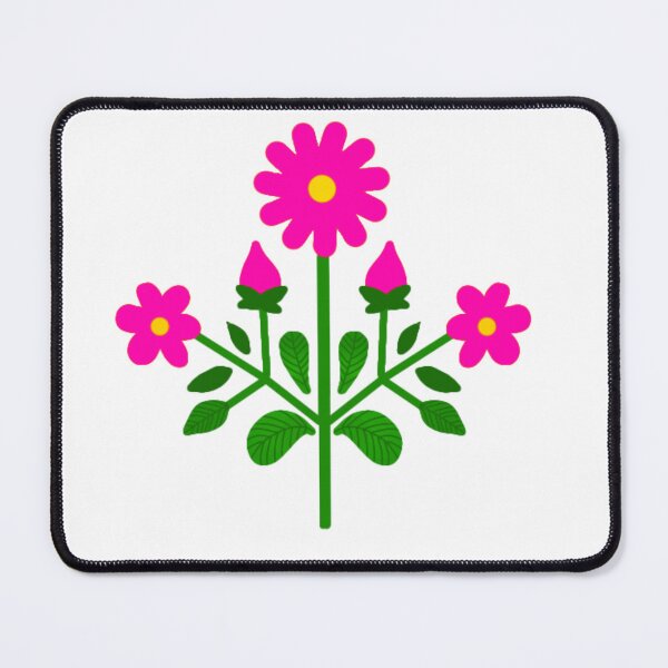 Item preview, Pink floral folk motif designed and sold by Kalpa.