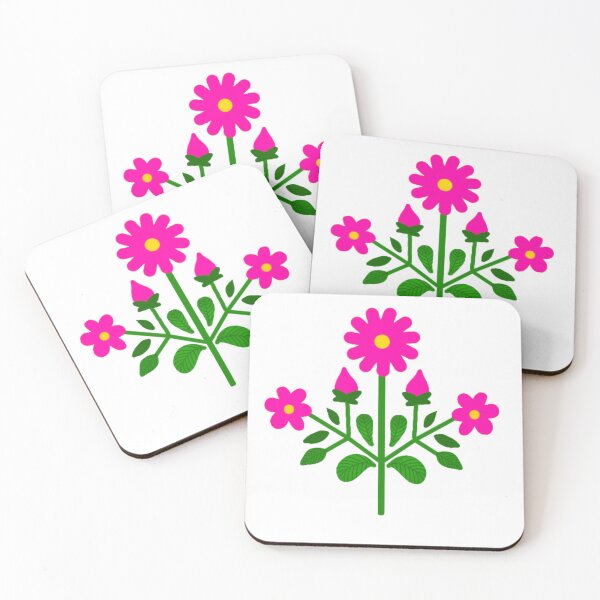 Item preview, Pink floral folk motif designed and sold by Kalpa.
