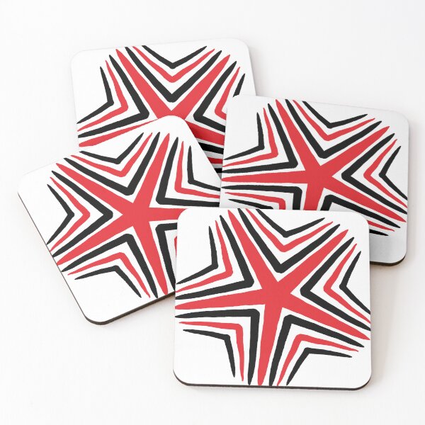 Item preview,  abstract star design, featuring strong red and black colors. designed and sold by HEMRO.