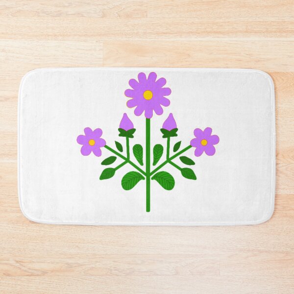 Item preview, Lavender floral folk motif designed and sold by Kalpa.