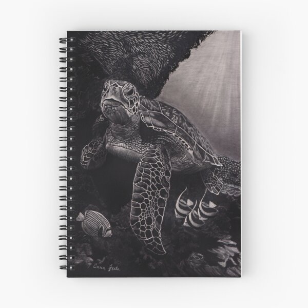 Item preview, In the Depth/Scratchboard Sea Turtle In Ocean Waters designed and sold by Poppycockdesign.