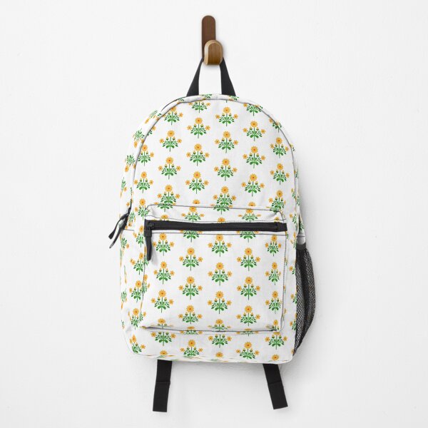 Item preview, Yellow floral folk motif designed and sold by Kalpa.