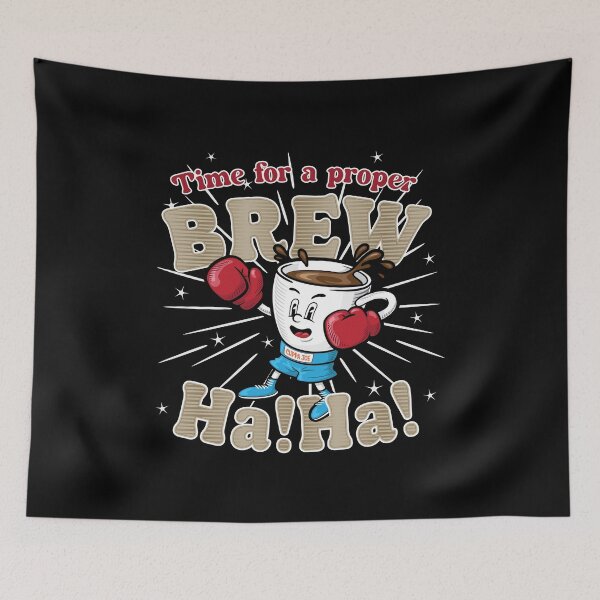 Item preview, Funny Coffee Boxing Brewhaha Illustration designed and sold by jorgenmac.