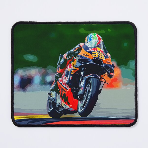 Item preview, Brad Binder hanging from his 2024 MotoGP motorcycle during the German Grand Prix watercolor designed and sold by Rodissimus1984.