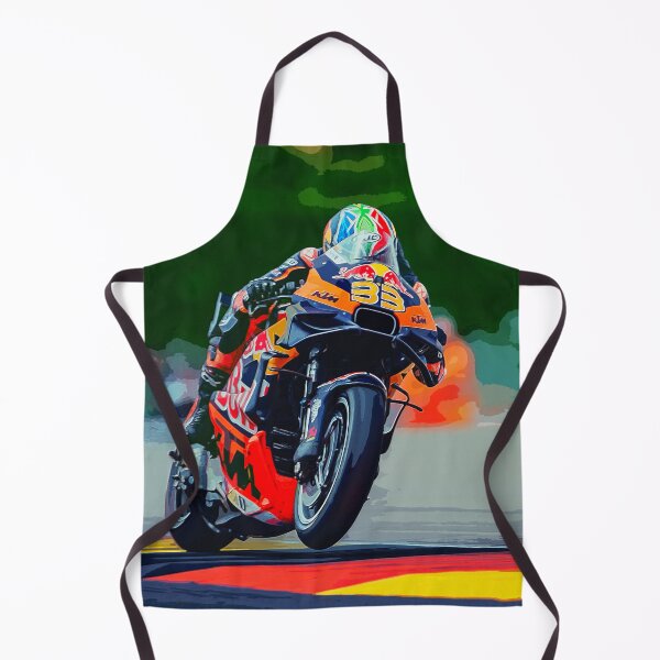 Artikelvorschau, Brad Binder hängt während des Großen Preises von Deutschland an seinem MotoGP-Motorrad 2024 – Aquarell entworfen und verkauft von Rodissimus1984.