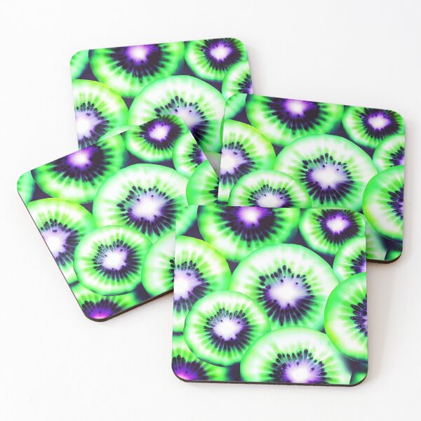 Item preview, Neon Green Kiwi Slices Pattern, Watercolor All Over Print designed and sold by patterncrow.