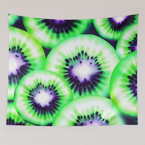 Item preview, Neon Green Kiwi Slices Pattern, Watercolor All Over Print designed and sold by patterncrow.
