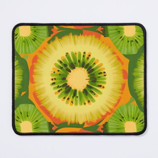 Item preview, Green Kiwi Slices Pattern, Modern Painted All Over Print designed and sold by patterncrow.