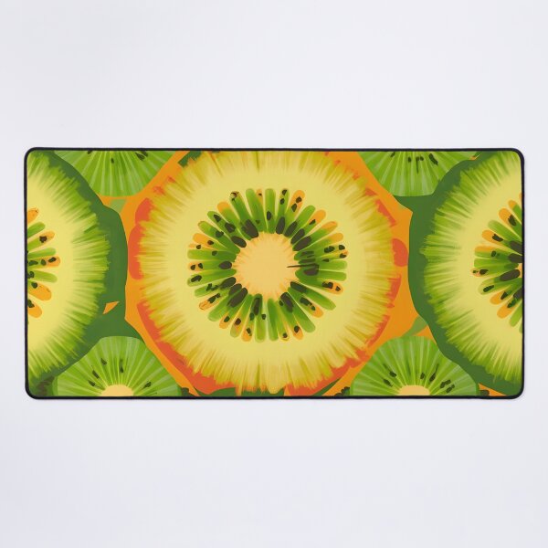 Item preview, Green Kiwi Slices Pattern, Modern Painted All Over Print designed and sold by patterncrow.