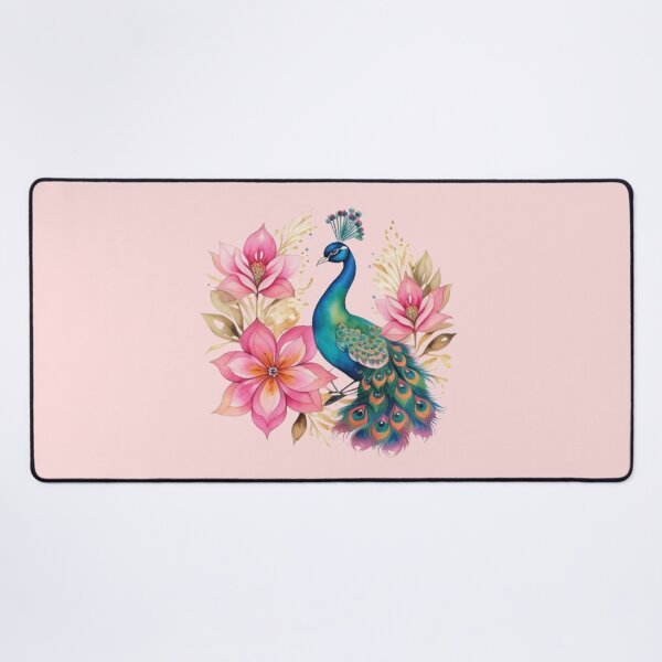 Item preview, Peacock floral designed and sold by Roxburylane.