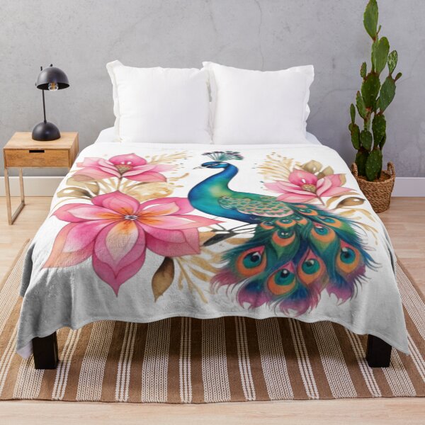 Item preview, Peacock floral  designed and sold by Roxburylane.