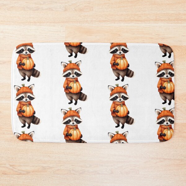 Item preview, Whimsical Watercolor Raccoon With Pumpkin designed and sold by Victoria Riabov.