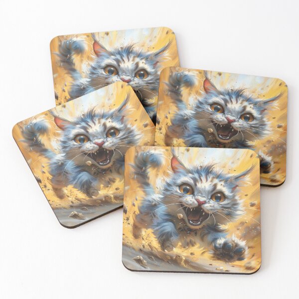 Item preview, Cat with playful paws designed and sold by wolfgangrainer.