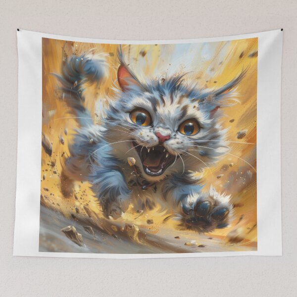 Item preview, Cat with playful paws designed and sold by wolfgangrainer.