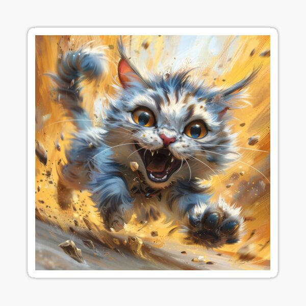 Item preview, Cat with playful paws designed and sold by wolfgangrainer.
