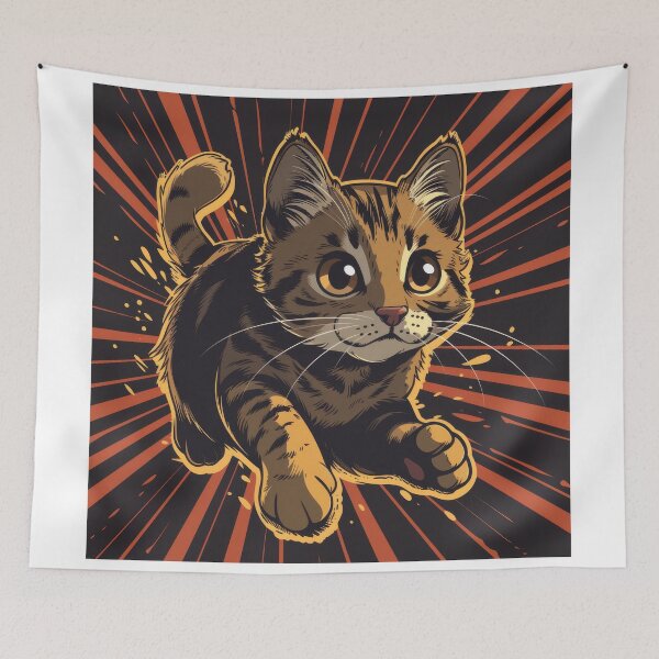 Item preview, Cat with playful paws designed and sold by wolfgangrainer.