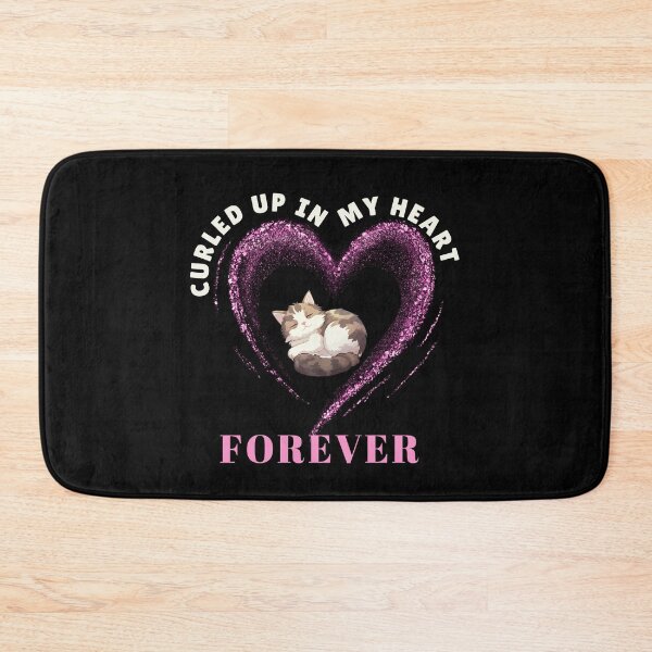 Item preview, Curled Up In My Heart Forever Cat Lovers Pet Loss Grief  designed and sold by StudioTina.