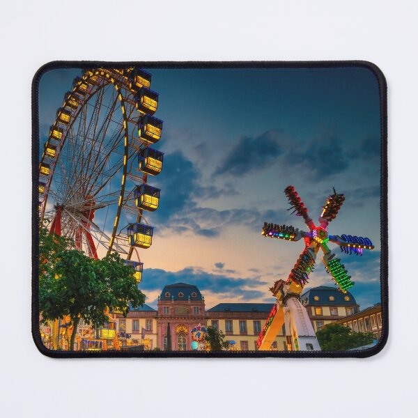 Item preview, Darmstadt: Heinerfest on the market square after dusk designed and sold by pixxelmixx.