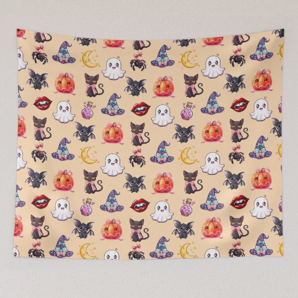 Item preview, Cute Coquette Halloween Seamless Pattern designed and sold by Snifferius.