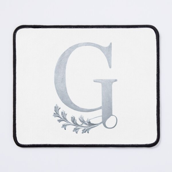 Item preview, Luxury Floral Monogram G: Elegant Grey and Silver Typography designed and sold by Fil4.