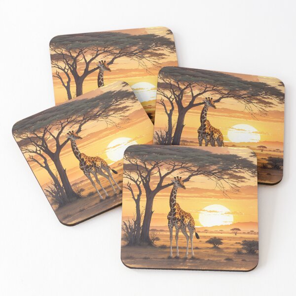 Item preview, giraffe at sunset designed and sold by eriktartufo.