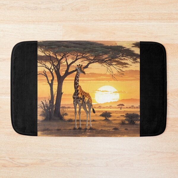 Item preview, giraffe at sunset designed and sold by eriktartufo.