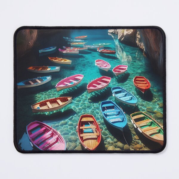 Item preview, Colorful Boats on Crystal Waters designed and sold by Fashiospice07.