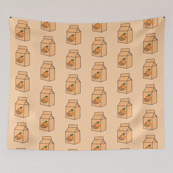 Item preview, orange juice box kawaii juicebox cute apple designed and sold by ShopMaggieRose.
