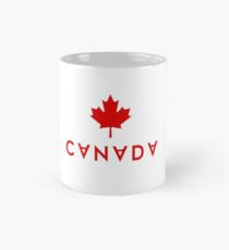 Canada Maple Leaf Upside-Down Lettering Color Classic Mug