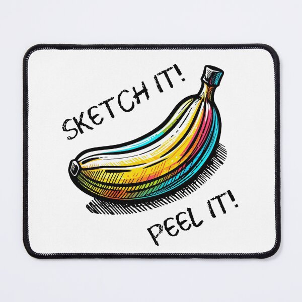 Item preview, Sketch it! Peel that! - banana sketch style designed and sold by Funny-Banana.