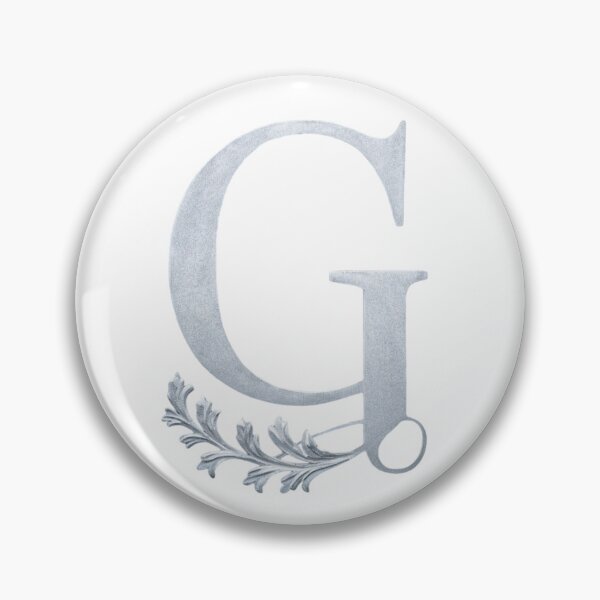 Item preview, Luxury Floral Monogram G: Elegant Grey and Silver Typography designed and sold by Fil4.