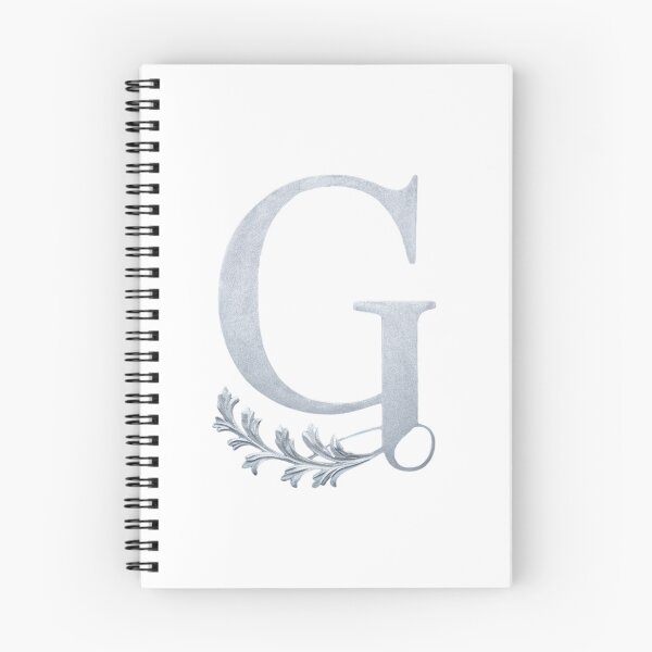Item preview, Luxury Floral Monogram G: Elegant Grey and Silver Typography designed and sold by Fil4.