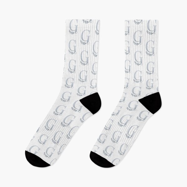 Item preview, Luxury Floral Monogram G: Elegant Grey and Silver Typography designed and sold by Fil4.