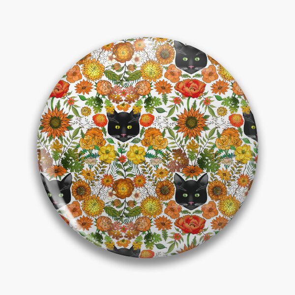 Item preview, Black Cats in an Autumn Garden designed and sold by IrishVikingDesigns.