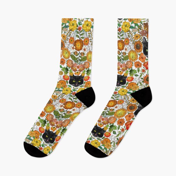 Item preview, Black Cats in an Autumn Garden designed and sold by IrishVikingDesigns.