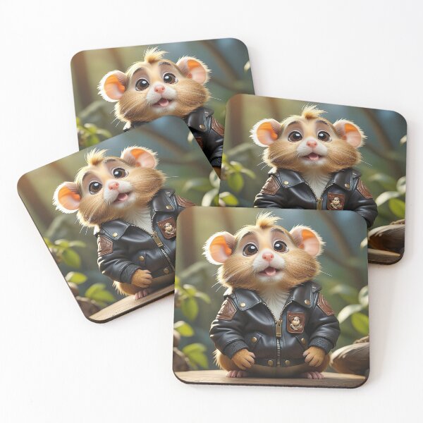 Item preview, Hamster with leather jacket designed and sold by PixelParadies.