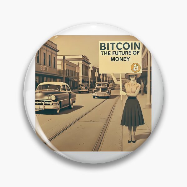 Artikelvorschau, Bitcoin, die Zukunft des Geldes, Vintage-Bitcoin-Krypto-Design entworfen und verkauft von NoCompetition.