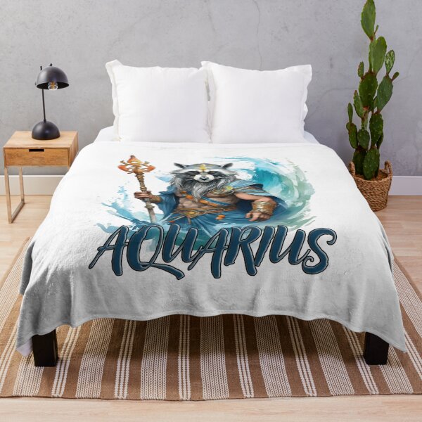 Item preview, Aquarius, raccoon, zodiac sign, sea king designed and sold by Eamornia.