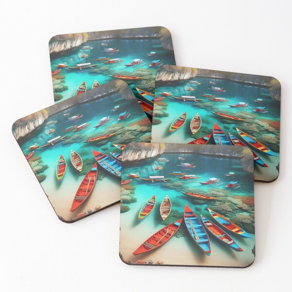 Item preview, Vibrant Lake Canoes designed and sold by Fashiospice07.
