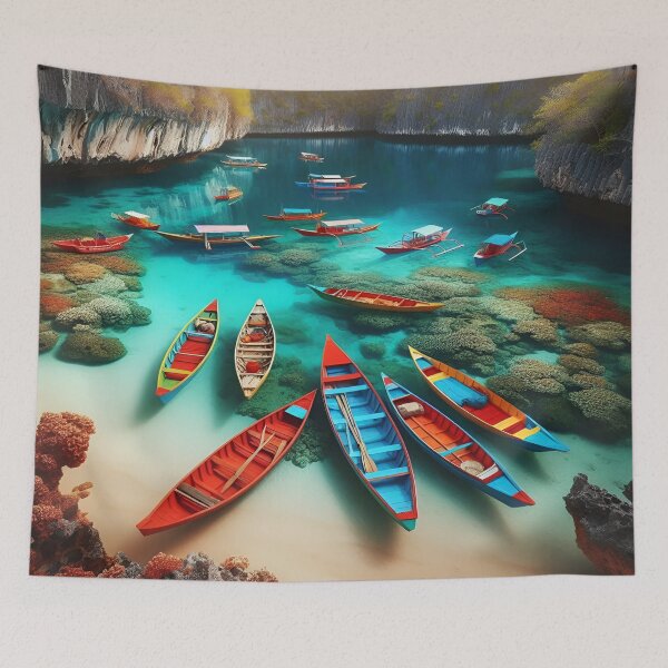 Item preview, Vibrant Lake Canoes designed and sold by Fashiospice07.