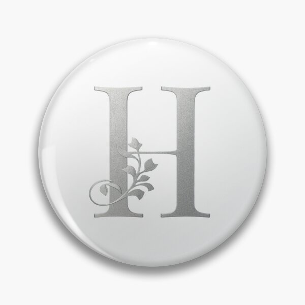 Item preview, Luxury Floral Monogram H: Elegant Grey and Silver Typography designed and sold by Fil4.