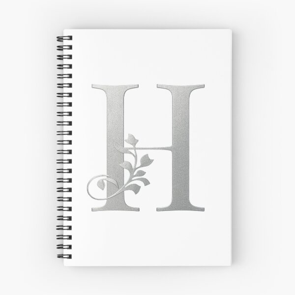 Item preview, Luxury Floral Monogram H: Elegant Grey and Silver Typography designed and sold by Fil4.