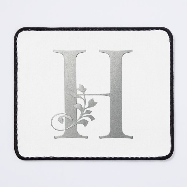 Item preview, Luxury Floral Monogram H: Elegant Grey and Silver Typography designed and sold by Fil4.