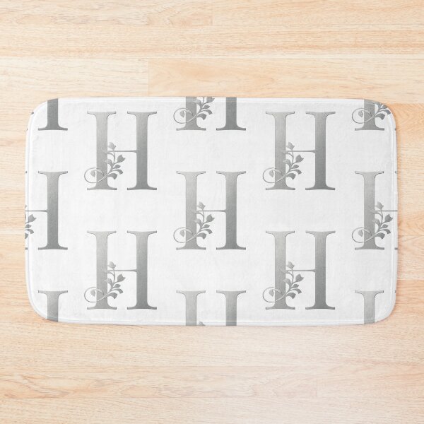 Item preview, Luxury Floral Monogram H: Elegant Grey and Silver Typography designed and sold by Fil4.
