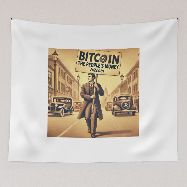 Item preview, Diseño criptográfico publicitario vintage de Bitcoin BTC designed and sold by NoCompetition.