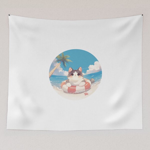 Item preview, Cat at a beach // Cool Cat // Cool Animal // Beach // Chill out // Cat owners designed and sold by SMARTKIT  DESIGNAGENCY.
