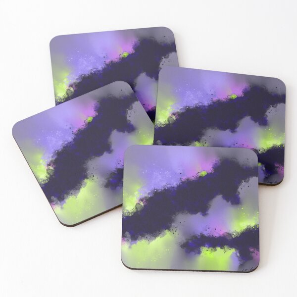 Item preview, Nebulous Storm - Purple Yellow Black Abstract designed and sold by Joey Santiago.