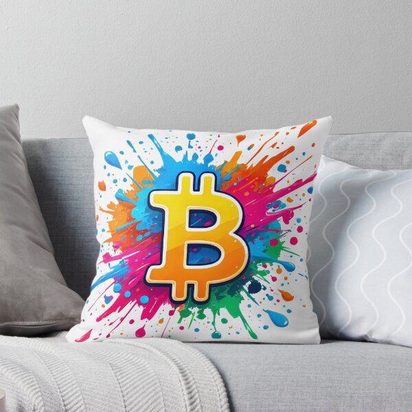 Artikelvorschau, Farbenfroher Bitcoin-BTC-Kryptowährungs-Logo-Splash entworfen und verkauft von NoCompetition.
