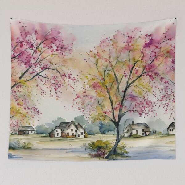 Item preview, Blooming Village designed and sold by Delemore Art.